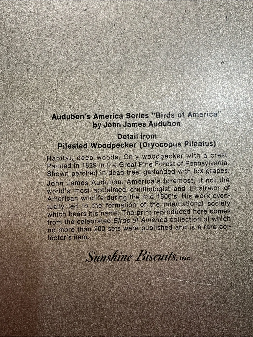 Sunshine Biscuits Audubon Birds of America Tin Trays Vintage 60s-70s
